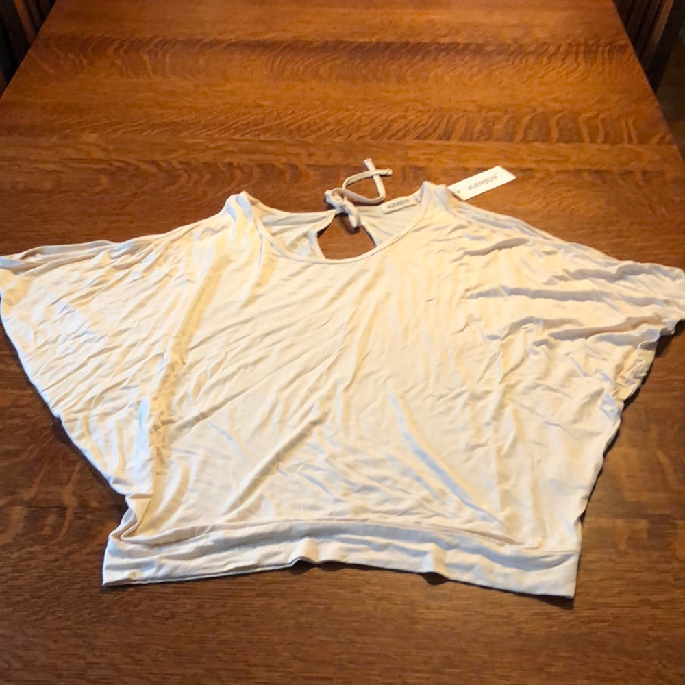 Ivory Cold Shoulder Dolman Top - M